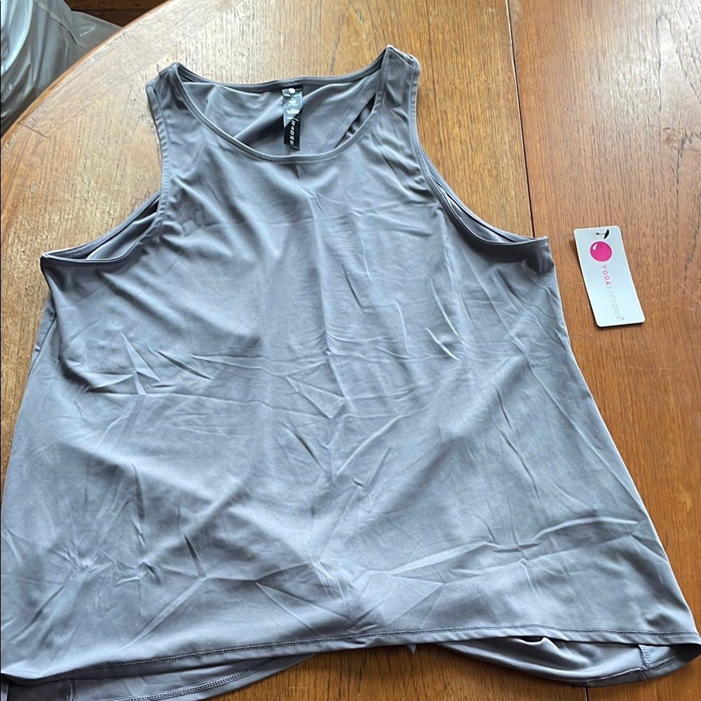 Yogalicious Gray Relaxed Tank Top Sleeveless